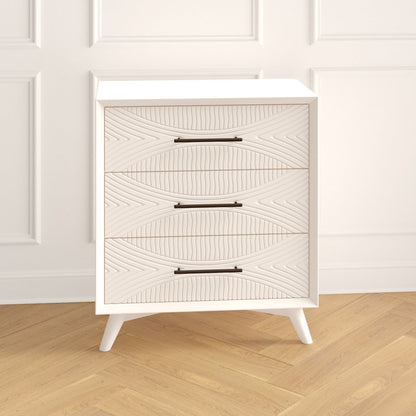 30'' W 3 - Tranquility Small Chest, White Drawer Dresser