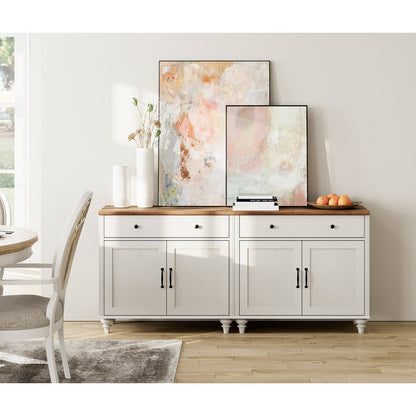 Scarlett Accent Cabinet  White n Brown