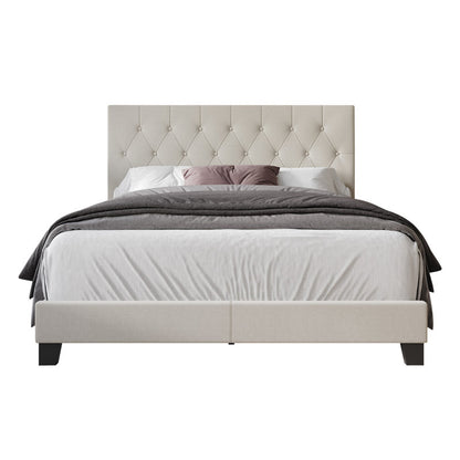 Ambrey Upholstered Bed warm Grey Queen