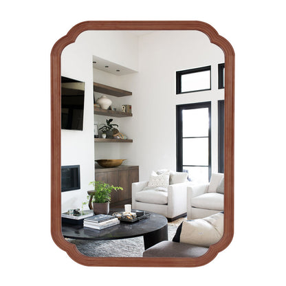 Ali Wood Accent Wall for Bathroom, Decorative Mirror 40"x30"