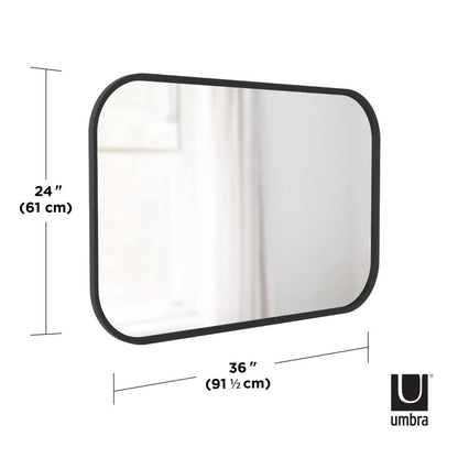 Hub Modern Accent Mirror— Black 24x36
