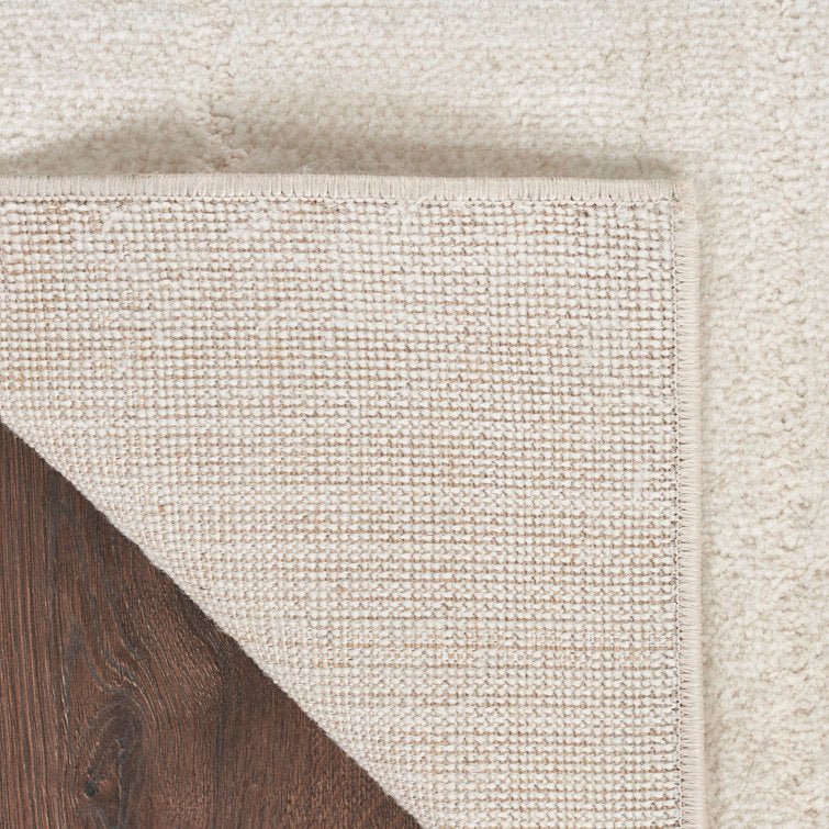 Avishek Geometric Machine Woven Polyester/Polypropylene Area Rug  Cream/Ivory Color 3'11x 5'11"