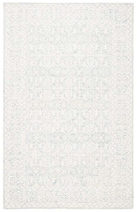 Pezanetti Oriental Handmade Tufted Wool Grey/Ivory Area Rug. 4x6