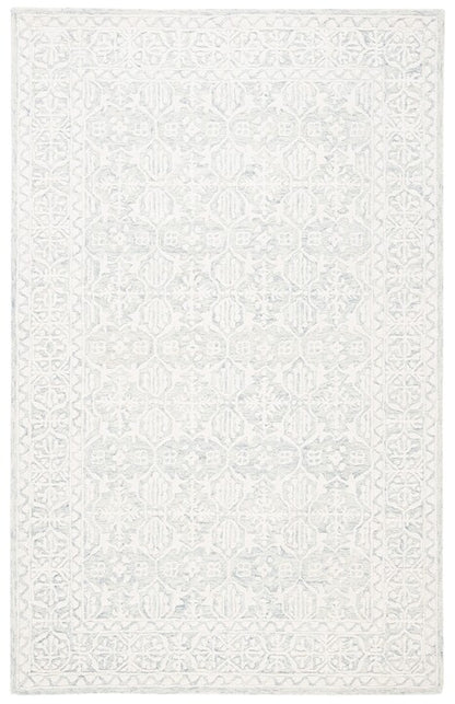 Pezanetti Oriental Handmade Tufted Wool Grey/Ivory Area Rug. 4x6