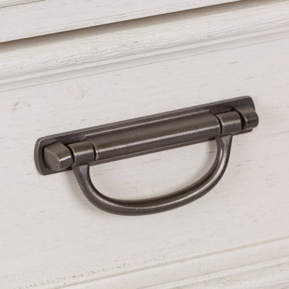 Colburn Nightstand w/ Charging Station dark greish top white base