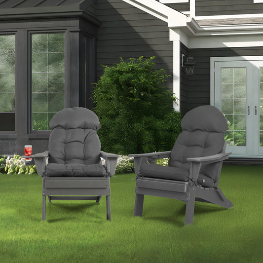2 PCS Outdoor Adirondack Chair Seat and Back Cushion