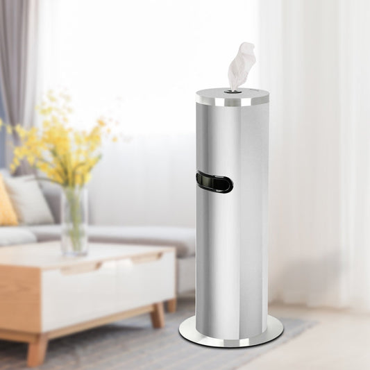 3.2 Gallons Steel Floor Standing Wipe Dispenser with Built-in Trash Receptacle