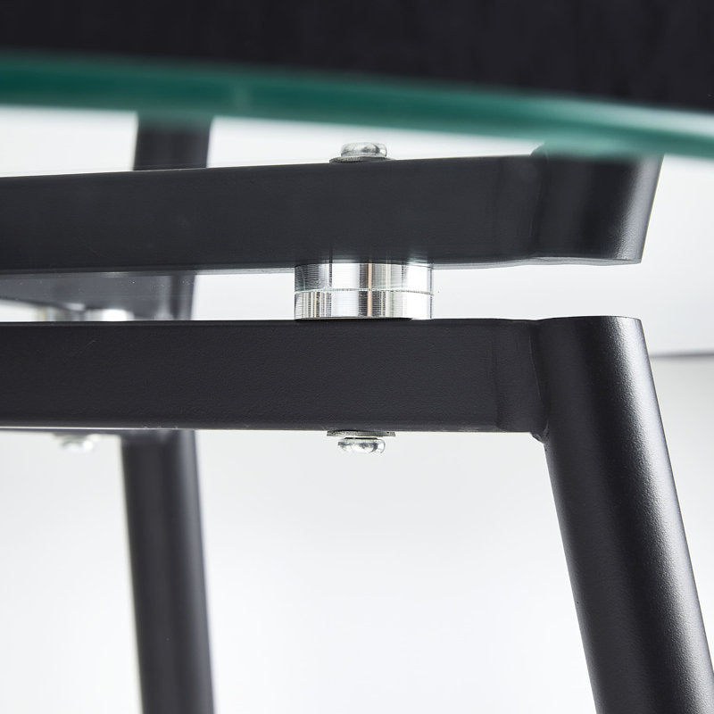 Zakirah Round 35.4'' Dining Set ( Grey+ Black)