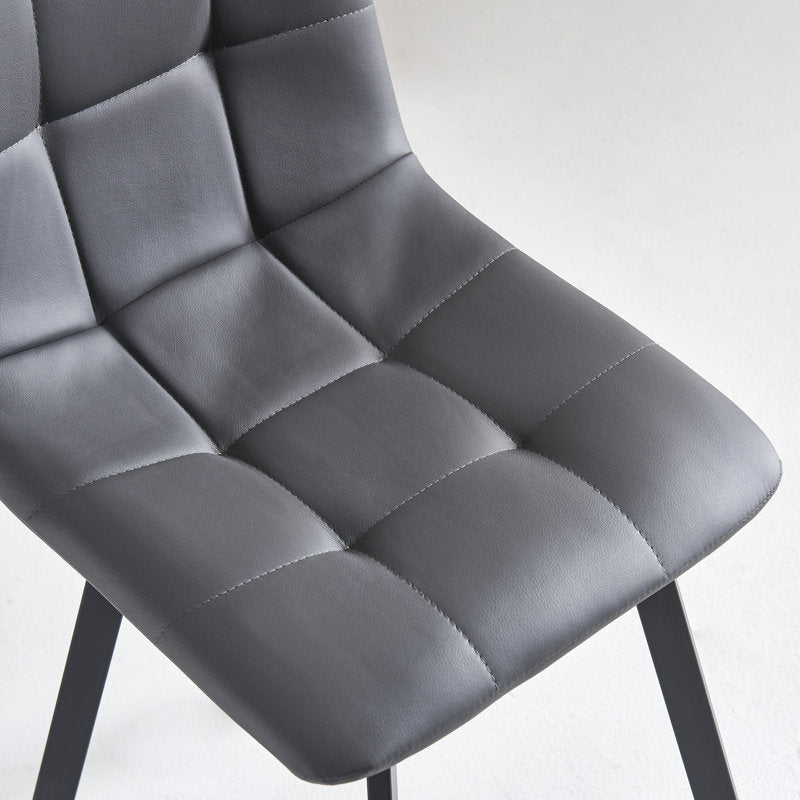 Zakirah Round 35.4'' Dining Set ( Grey+ Black)