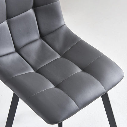 Zakirah Round 35.4'' Dining Set ( Grey+ Black)