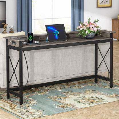 71 inches Console Table with Charging Ports