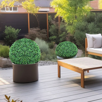 2 - Piece Artificial Boxwood Topiary in Set