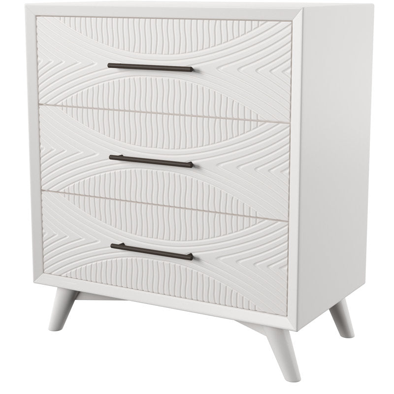 30'' W 3 - Tranquility Small Chest, White Drawer Dresser