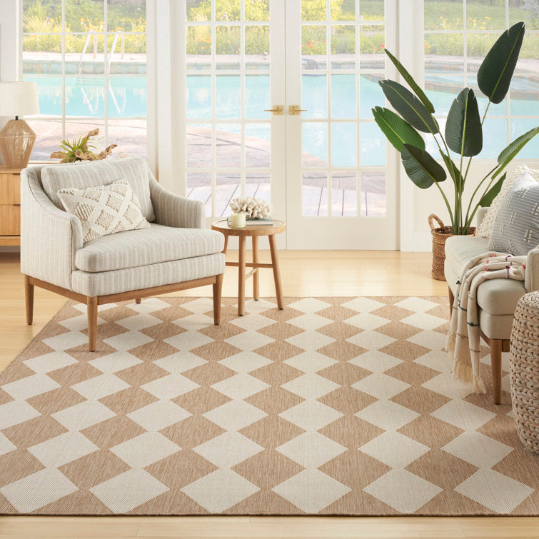 Rectangle Positano Indoor/Outdoor Area Rug (5x7)