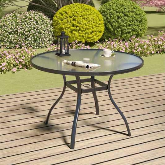 Omraj 40 L x 40 W Black Outdoor Table