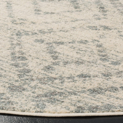 Muniz Performance Carpet Ivory/Light Blue Area Rug 10 ft sqaure