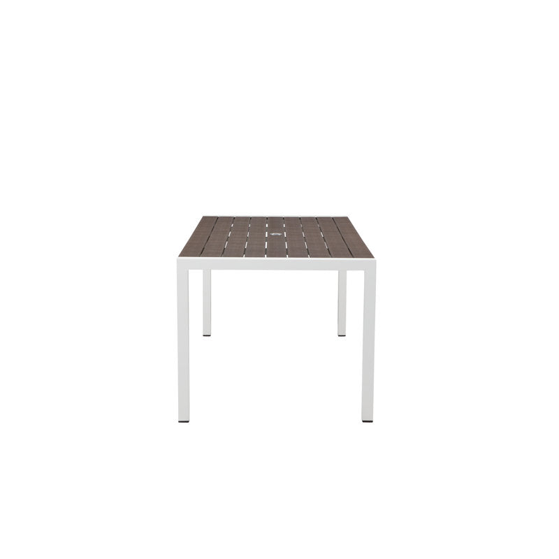 Aynura Plastic 6 - Person Dining Table For Indoor/Outdoor Grey/White