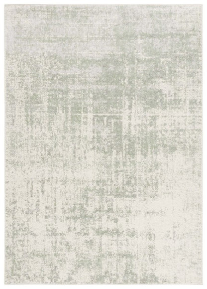 Arrietty Abstract Machine Made Area Rug in Sage/Ivory 8x10