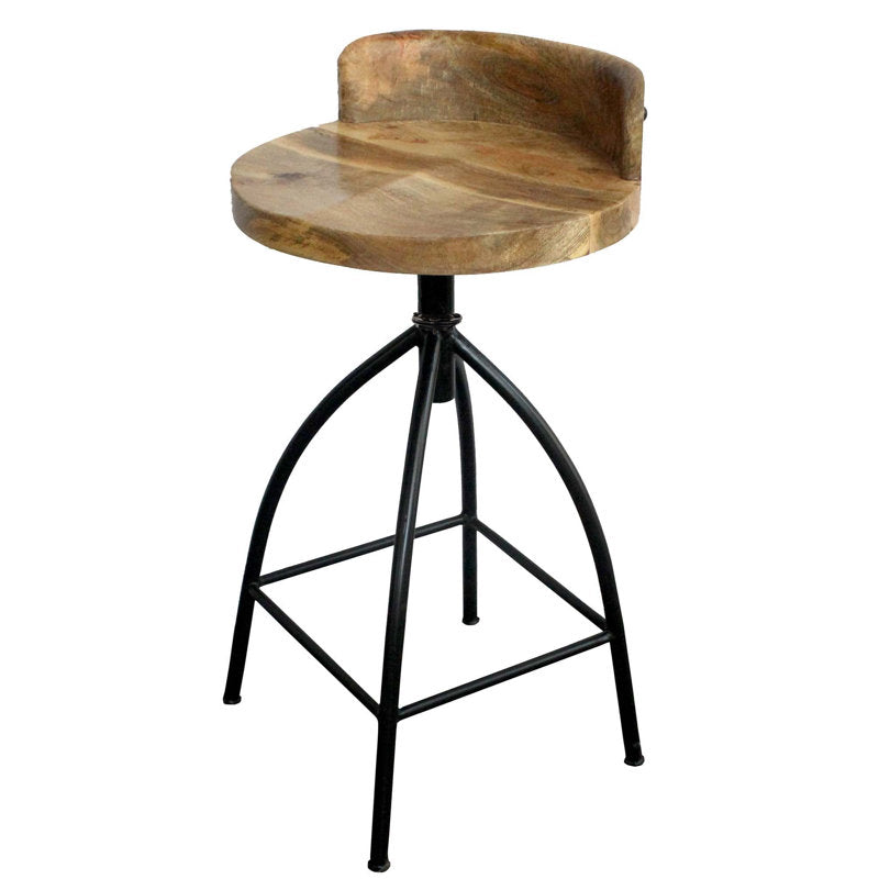 Kohlmeier Industrial Style Counter Height Stool with Adjustable Swivel Seat (open box ) only 1