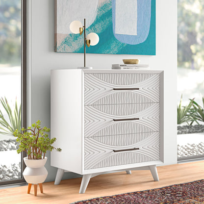 30'' W 3 - Tranquility Small Chest, White Drawer Dresser