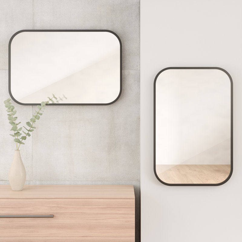 Hub Modern Accent Mirror— Black 24x36