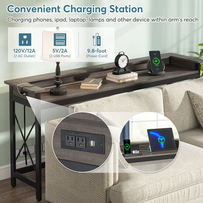 71 inches Console Table with Charging Ports
