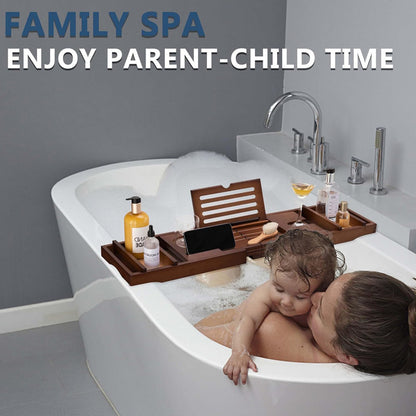 Nazirah Freestanding Bamboo Bath Caddy