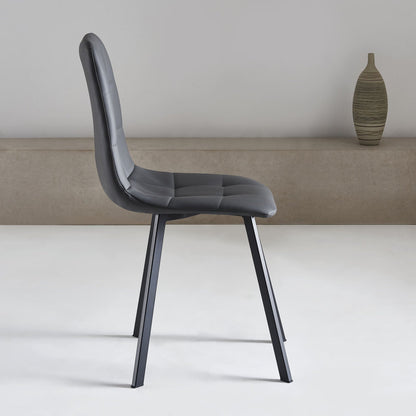 Zakirah Round 35.4'' Dining Set ( Grey+ Black)