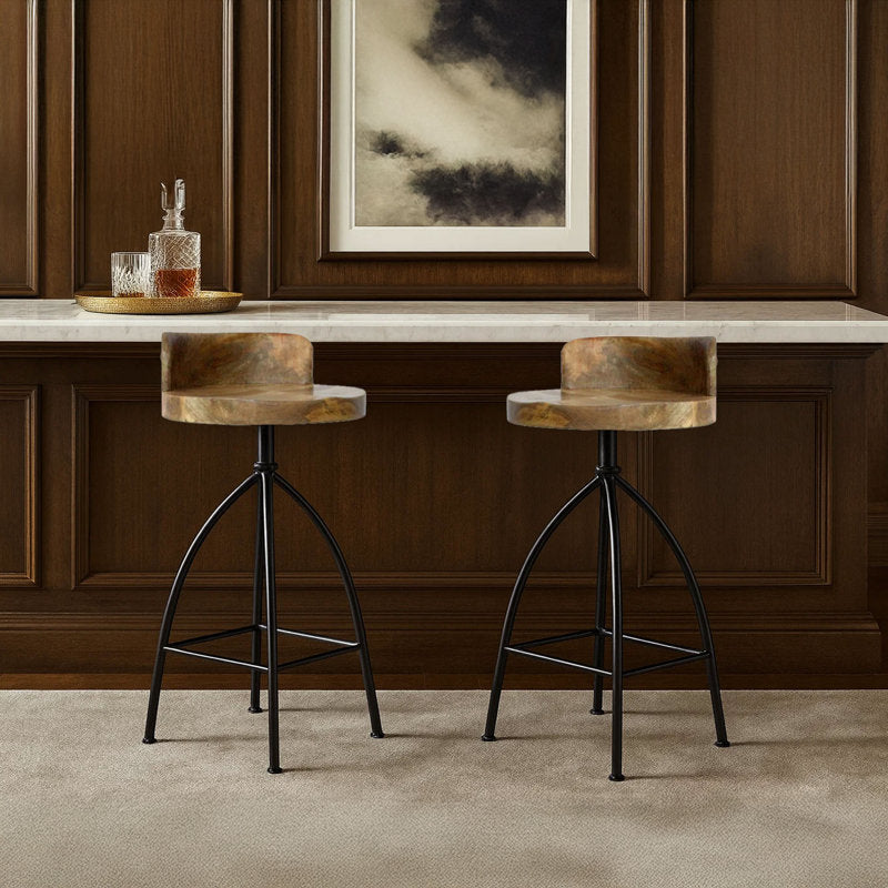 Kohlmeier Industrial Style Counter Height Stool with Adjustable Swivel Seat (open box ) only 1