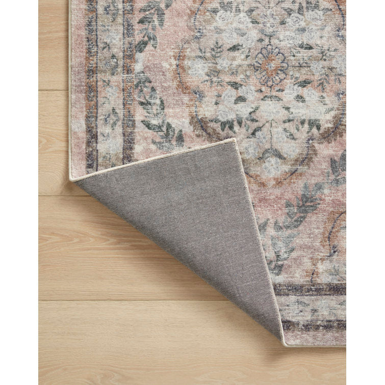 Rifle Paper Co. x Loloi Courtyard Blush Area Rug 7'6” x9'6”