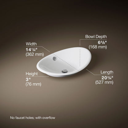 Iron Plains Metal Oval Vessel Bathroom Sink with Overflow W White