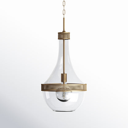 Twain 1 - Light Unique Teardrop Pendant