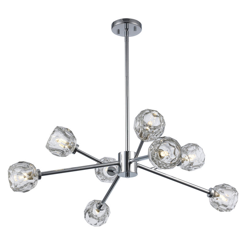 Quaseem 8-light Modern Chandelier Polished Chrome Colour