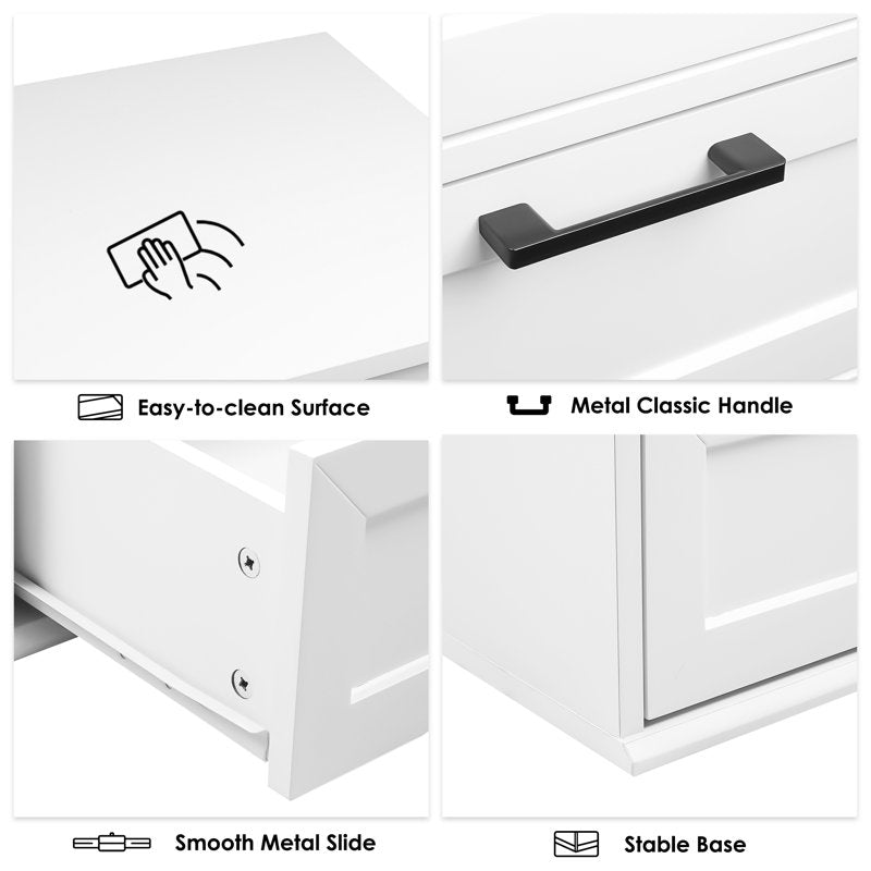 Amekia 6 Drawer 23.6" W Lingerie Warm White Color Chest