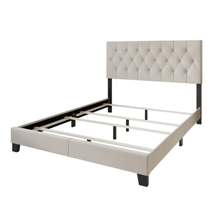 Ambrey Upholstered Bed warm Grey Queen