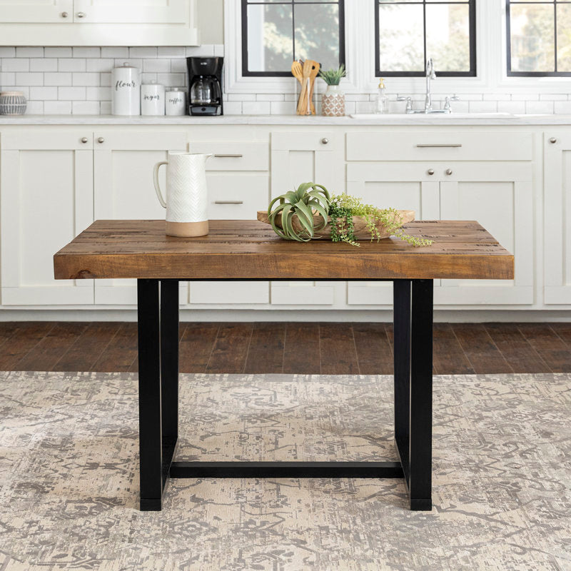 Amarapal Pine Solid Wood Trestle Dining Table