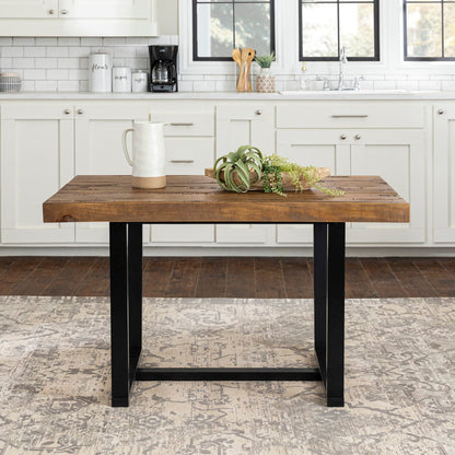 Amarapal Pine Solid Wood Trestle Dining Table