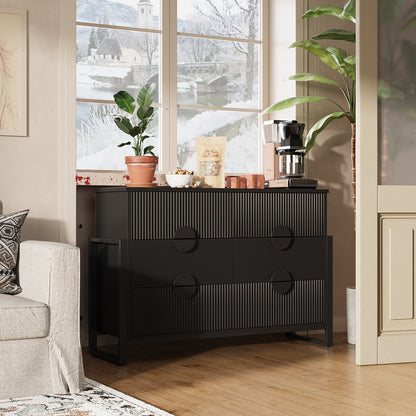 Modern Blackish 6 Drawer Dresser