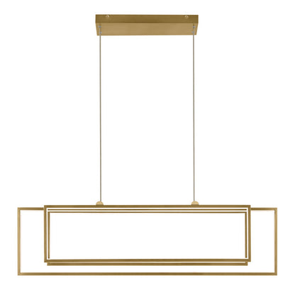 Crelin 3 - Light Rectangle LED Chandelier (Golden)