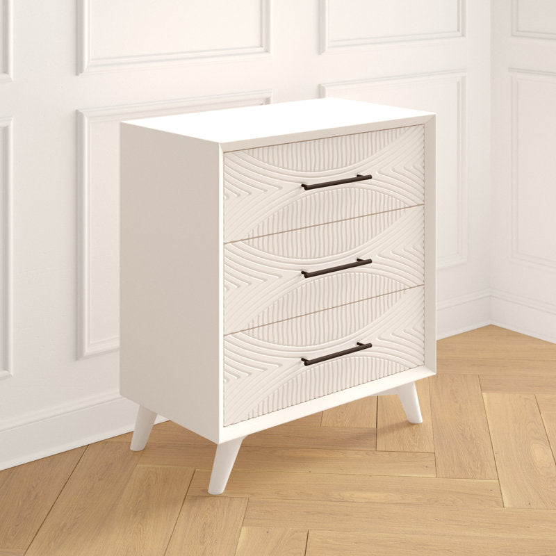 30'' W 3 - Tranquility Small Chest, White Drawer Dresser