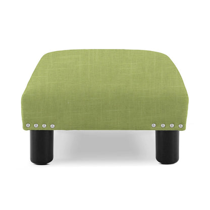 Nahja 16"" Square Accent Footstool Ottoman Bright Chartreuse Cotton Blend