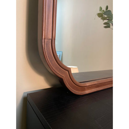 Ali Wood Accent Wall for Bathroom, Decorative Mirror 40"x30"
