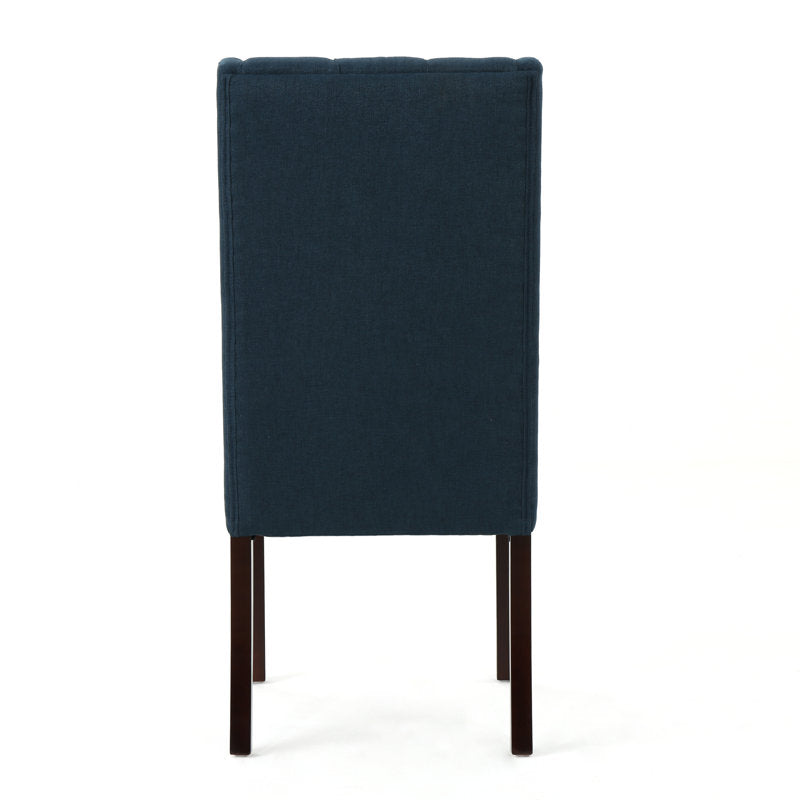 Toshia Navy Blue Upholstered Dining Chair (No Box) Set of 2 chairs