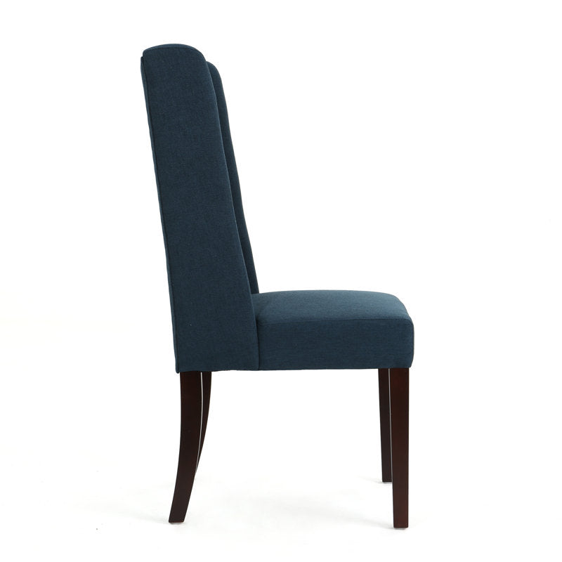 Toshia Navy Blue Upholstered Dining Chair (No Box) Set of 2 chairs