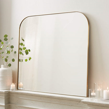 Bhargava Large  Mirror Arched Rounded Corner Wall Mirror