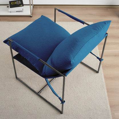 Cliatt Modern Metal Framed Sling Upholstered Accent  for Living Room - Oversized