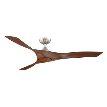 60" Ferland 3 - Blade LED Smart Propeller Ceiling Fan with Remote Control and Light Kit Included Walnut