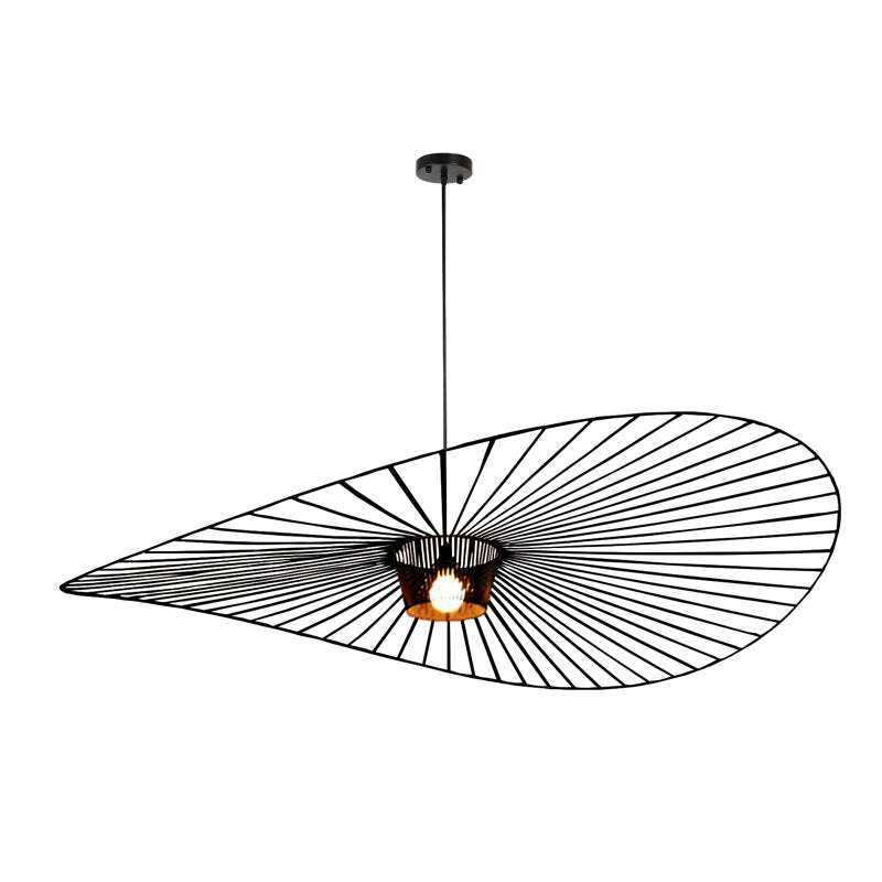 Keligo 78.8" Wide Geometric Strap Vertigo Chandelier Black