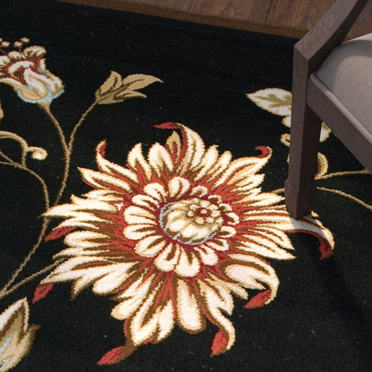 Carolane Black Area Rug 8'9” x12’