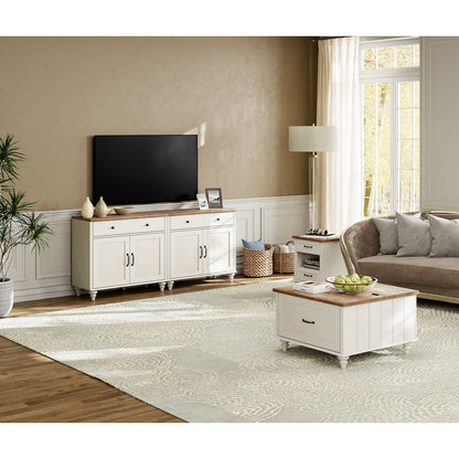 Scarlett Accent Cabinet  White n Brown